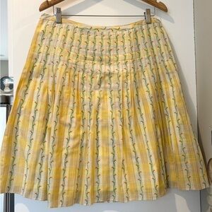 Vintage Free People embroidered cotton floral skirt size 12 waist 34” !